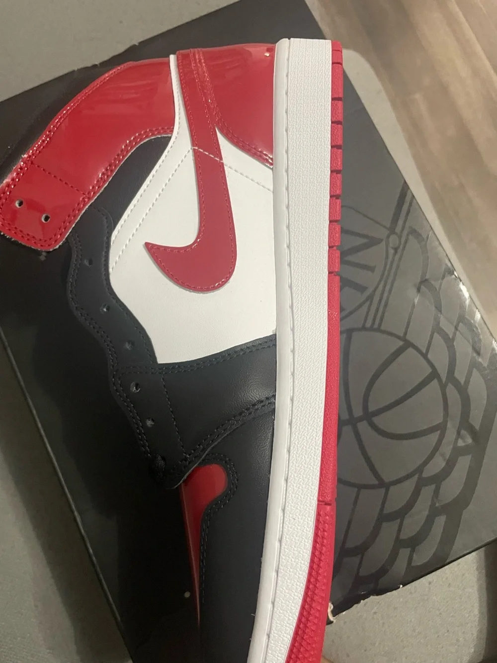 Nike Black Shoe Box with Gold Jumpman Accent